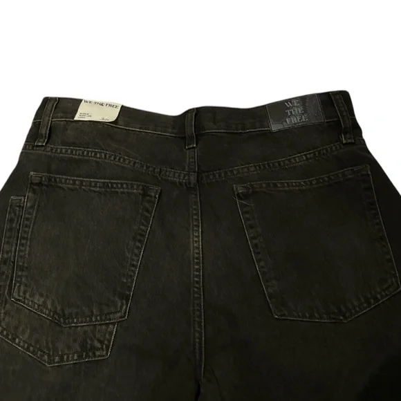 FREE PEOPLE WE THE FREE WOMENS RIPPLE WIDE LEG CROP DENIM 30 - Picture 7 of 16